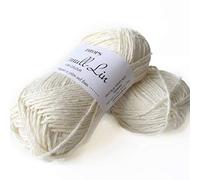 Filato di cotone e lino, 4 o medio, Aran Weight, Drops Bomull-Lin, 1,8 oz 93 yards per gomitolo 02 Bianco sporco