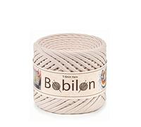 Filato di cotone per magliette, 3-5 mm, per uncinetto, maglia, macramè, fai da te, 100 m, stile fettuccini zpagetti, filo di cotone biologico, avorio