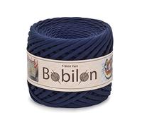Filato di cotone per magliette, filato per lavori a maglia, spaghetti, 100 metri, per progetti fai da te a mano, 5-7 mm, blu zaffiro