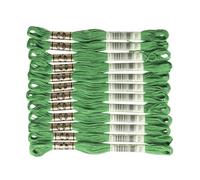 Filato di cotone per ricamo DMC a 6 capi, verde natalizio chiaro