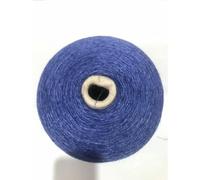 Filato di lino organico blu lavorato a mano all'uncinetto con ago per maglieria, filato per tessitura, lino, filo di pizzo fine e sottile, 500 g