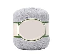 Filato di pizzo di lino e cotone da 200 g - Scialle estivo cavo all'uncinetto tessuto a mano, cappello, accessorio for giacca(Blue Grey)