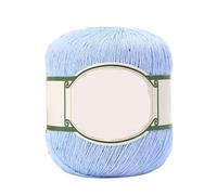 Filato di pizzo di lino e cotone da 200 g - Scialle estivo cavo all'uncinetto tessuto a mano, cappello, accessorio for giacca(AuroraBlue)