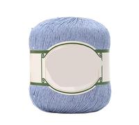 Filato di pizzo di lino e cotone da 200 g - Scialle estivo cavo all'uncinetto tessuto a mano, cappello, accessorio for giacca(MonetBlue)