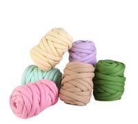 Filato doppio per uncinetto, Super Chunky Cotton Yarn Hand Knitted Blanket Cushion Heart Filling Rope Multicolor 250g(Dark blue 250g 0.25kg or so)