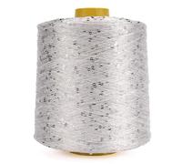 Filato Fantasia Glitterato da 500 g, Filato per Uncinetto a Mano, Filato per Maglieria, Filato per Ricamo con Paillettes, Filato per Maglieria, Filato per Ricamo, Paillettes