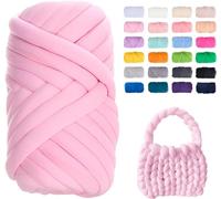Filato Gigante 250g Cotone Grosso Tubolare a Mano Gomitolo di Filato Chunky Yarn per Borse Coperte Cestini Nidi di Animali Domestici Artigianato Fai-da-Te (Color : 17@, Size : 2 Roll(500g))