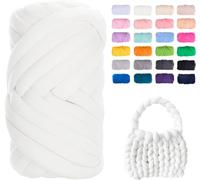 Filato Gigante 250g Cotone Grosso Tubolare a Mano Gomitolo di Filato Chunky Yarn per Borse Coperte Cestini Nidi di Animali Domestici Artigianato Fai-da-Te (Color : 5@, Size : 1 Roll(250g))