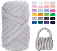 Filato Gigante 250g Cotone Grosso Tubolare a Mano Gomitolo di Filato Chunky Yarn per Borse Coperte Cestini Nidi di Animali Domestici Artigianato Fai-da-Te (Color : 12@, Size : 1 Roll(250g))