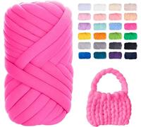 Filato Gigante 250g Cotone Grosso Tubolare a Mano Gomitolo di Filato Chunky Yarn per Borse Coperte Cestini Nidi di Animali Domestici Artigianato Fai-da-Te (Color : 19@, Size : 2 Roll(500g))