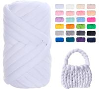 Filato Gigante 250g Cotone Grosso Tubolare a Mano Gomitolo di Filato Chunky Yarn per Borse Coperte Cestini Nidi di Animali Domestici Artigianato Fai-da-Te (Color : 4@, Size : 1 Roll(250g))
