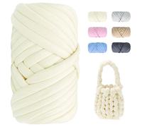 Filato Gigante - 500g Lunghezza Circa 25m Lana Grossa per Coperte a Mano DIY XXL Chunky Yarn Morbido e Soffice Filo Cotone Grosso, Spessa Gomitoli Lana Grossa per Uncinetto, Coperta, Borsa, Cuscino