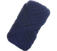 Filato Gigante Blu Scuro, 2 Pezzi Filo Cotone Grosso Tubolare a Mano, Gomitolo di Filato Chunky Yarn per Borse, Coperte, Cestini, Nidi di Animali Domestici, Artigianato Fai-da-Te