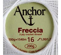 Filato Gomitolo Cotone per Uncinetto Freccia 16 25 Bianco 200 grammi da GELSTORE