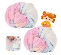 Filato Grosso 500g (250g x 2) approx 54m, chunky yarn Soft Chenille, Yarn for Knitting, Wool for Crochet and Knitting Blankets Scarf Hat (20)