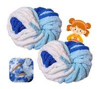 Filato Grosso 500g (250g x 2) approx 54m, chunky yarn Soft Chenille, Yarn for Knitting, Wool for Crochet and Knitting Blankets Scarf Hat (A29)