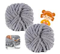 Filato Grosso 500g (250g x 2) approx 54m, chunky yarn Soft Chenille, Yarn for Knitting, Wool for Crochet and Knitting Blankets Scarf Hat (13)