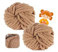 Filato Grosso 500g (250g x 2) approx 54m, chunky yarn Soft Chenille, Yarn for Knitting, Wool for Crochet and Knitting Blankets Scarf Hat (14)