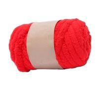 Filato grosso di ciniglia da 250 g, filato grosso tubolare, soffice, per braccia, coperte, coperte, cuscini (rosso)