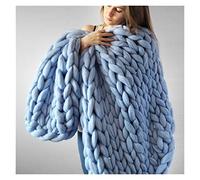 Filato Grosso per Borse 500g fai da te maglieria a maglia grosso roventi filato super morbido grande braccio a coperta a mano a all'uncinetto cappello sciarpa(Sky blue)