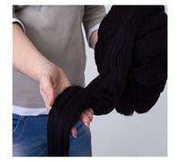 Filato Grosso per Borse Filato filato morbido fai da te bully braccio rovente maglieria coperta a mano maglia girevole a crochetto cappello sciarpa(Black 500g)