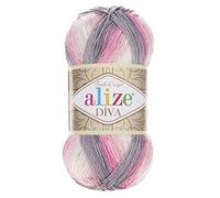 Filato in microfibra 100% Alize Diva Batik effetto seta Crochet mano maglia turco filato Art Lotto di 4skn 400g 1532yd gradiente di colore (3245)
