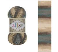 Filato in microfibra 100% Alize Diva Batik effetto seta Crochet mano maglia turco filato Art Lotto di 4skn 400g 1532yd gradiente di colore (3307)