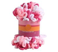 Filato in poliestere Jumbo Weight Loop, Filato intrecciato a mano for dita, confezione da 2, 100 g for rotolo, poliestere multicolore, for lavori a maglia fai te(Color-t)