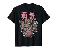 Filato Kanji Samurai Kittens, Amante dei Gatti, Kitten Courage Maglietta