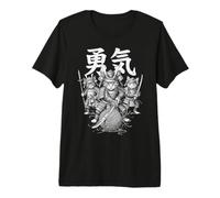 Filato Kanji Samurai Kittens, Amante dei Gatti, Kitten Courage Maglietta Premium