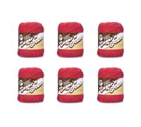 Filato Lily SugarN crema, confezione da 6, rosso country, 6 count
