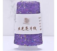 Filato mercerizzato con paillettes, 100g Sequin Glitter Yarn Polyester Blended Multicolor for Knitting Crochet(46)