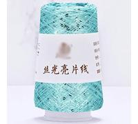 Filato mercerizzato con paillettes, 100g Sequin Glitter Yarn Polyester Blended Multicolor for Knitting Crochet(32)