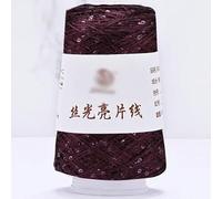 Filato mercerizzato con paillettes, 100g Sequin Glitter Yarn Polyester Blended Multicolor for Knitting Crochet(31)
