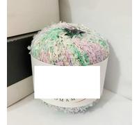 Filato mercerizzato con paillettes, Sequin Butterfly Fancy Yarn 50g 2mm Multicolor For Knitting And Crochet(Pink Green)