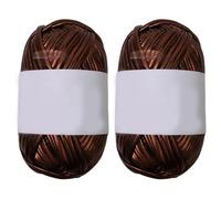 Filato metallico per maglieria e decorazione della casa, 18 mm di larghezza, 100 g ogni rotolo di filo in poliestere per lavori a maglia e decorazioni per la casa