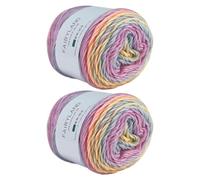 Filato multicolore per coperte all'uncinetto, 2 pezzi, forniture per uncinetto