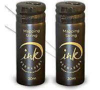 Filato Nero Preinchiostrato per Mappatura Sopracciglia [2 Bottiglie da 100 piedi/60 m] Trucco Permanente e Forniture per Microblading