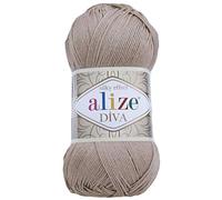Filato per Lavori a Maglia Alize Diva Silk Effect - Filato in 100% Microfibra di Acrilico per Uncinetto Artistico, Ricamo a Mano, Lavori a Maglia e Merletti, Lotto di 4 Matasse da 400 g, 1400 m