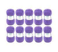 Filato per maglia e uncinetto Gründl Lisa Premium Uni (carattere morbido e simile alla lana, pratico e lavabile, 100% poliacrilico, 50 g/133 m, ferri: 3,5-4,5, 10 gomitoli da 50 g), Viola