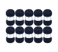 Filato per maglia e uncinetto Gründl Lisa Premium Uni (carattere morbido e simile alla lana, pratico e lavabile, 100% poliacrilico, 50 g/133 m, ferri: 3,5-4,5, 10 gomitoli da 50 g), Azzurro Navy