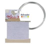 Filato per maglieria lilla 5 mm x 5 m + filo di alluminio