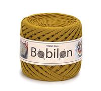 Filato per maglietta, filato per spaghetti per uncinetto, lavoro a maglia, fai da te, cestino, borsa, in morbido cotone, 5-7 mm, color lime dorato