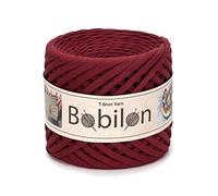 Filato per magliette, per lavori a maglia, progetti macramè, filato di tessuto per fai da te, borse, cestini, progetti all'uncinetto, 5-7 mm, bordeaux