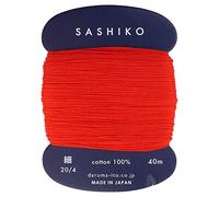 Filato per Sashiko peso sottile, 40m, colore 213 - Rosso - Ricamo e trapuntatura giapponese di Yokota.