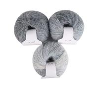 filato per sciarpe lavorate a maglia, Matasse di filato lana mohair for uncinetto, maglia, tessitura e artigianato, multicolore, confezione da 3(#10)