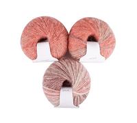 filato per sciarpe lavorate a maglia, Matasse di filato lana mohair for uncinetto, maglia, tessitura e artigianato, multicolore, confezione da 3(#05)