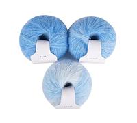 filato per sciarpe lavorate a maglia, Matasse di filato lana mohair for uncinetto, maglia, tessitura e artigianato, multicolore, confezione da 3(#09)