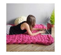 Filato per uncinetto, Chunky Roving Yarn For Hand And Arm Knitting DIY Multicolor(Rose red 500g)