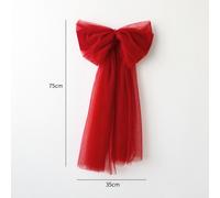 Filato rete ornamento albero di Natale 75 cm colorato fiocco per decorazioni nat